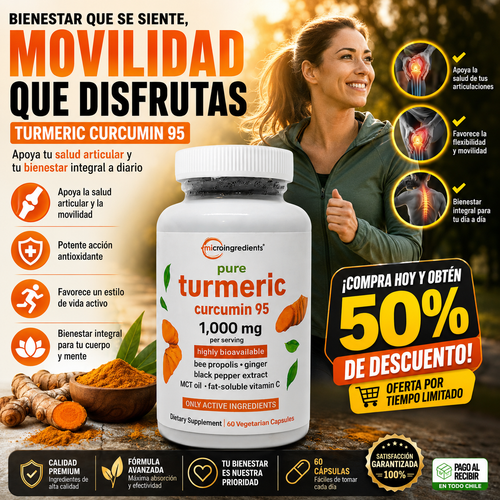 Turmeric Curcumin - Ayuda a tus articulaciones a sentirse menor
