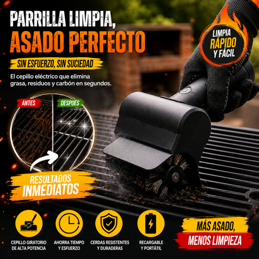SacaGrasa™ - Cepillo eléctrico para limpiar parrillas